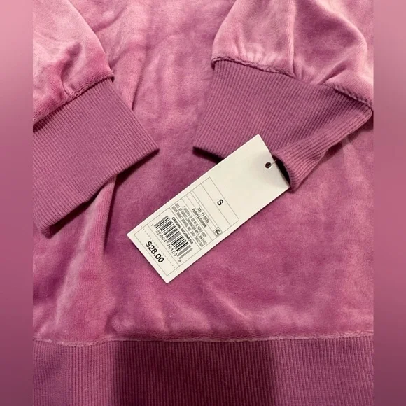 Wild Fable Womens Quarter Zip Velour Tunic Sweatshirt Magenta - Picture 3 of 4